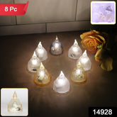 LED Flameless Decorative Diyas - (8 Pc)